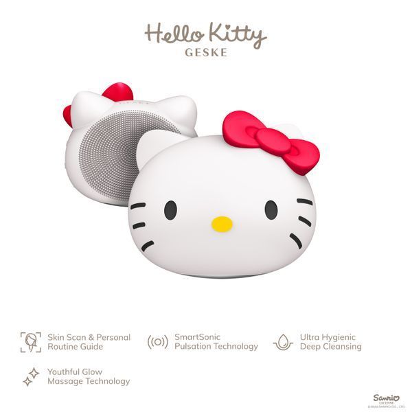 Ультразвукова щітка для обличчя GESKE Sonic Facial Brush 4в1 by Hello Kitty HB0041 фото