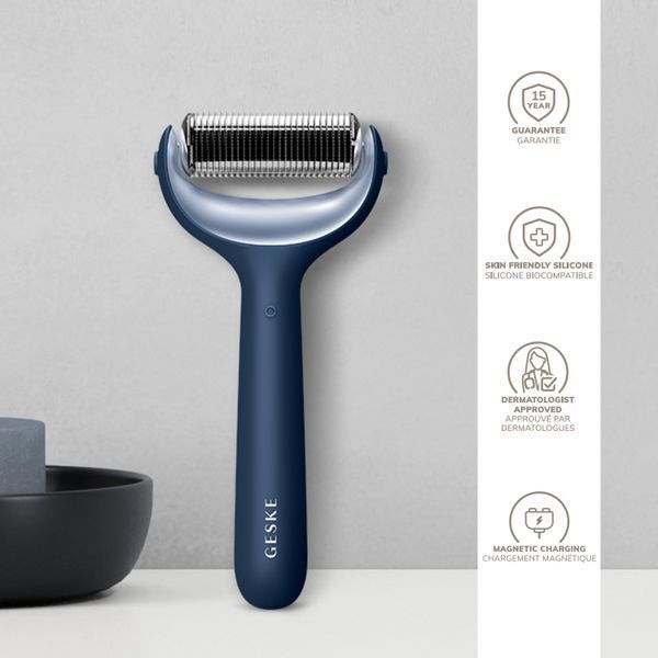 Електронний ролер для обличчя та тіла з мікроголками GESKE MicroNeedle Face&Body Roller 8в1 midnight HB0199 фото