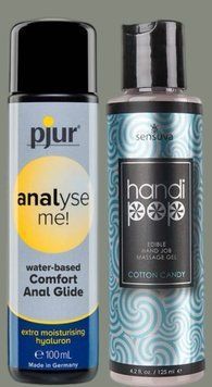 Набор лубрикантов pjur analyse me! Comfort water glide 100 мл + Sensuva Handipop Cotton Candy (125 мл) LB992 фото