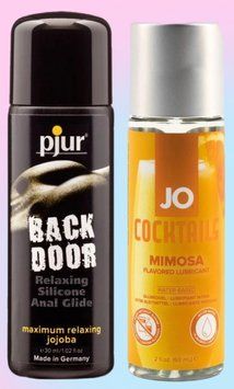 Набор лубрикантов pjur backdoor anal Relaxing jojoba silicone 30 мл + System JO Cocktails Mimosa (60 мл) LB700 фото