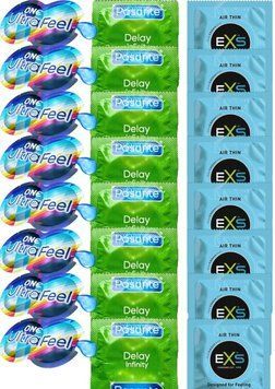 Набор 24 шт 𝐎𝐍𝐄 𝐔𝐥𝐭𝐫𝐚𝐅𝐞𝐞𝐥 + Delay Infinity + EXS Air Thin SOS7453 фото