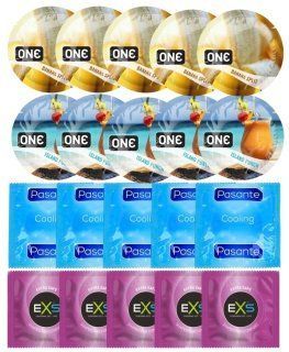 Набор 20 шт ONE Banana Split + ONE Island Punch + Pasante Cooling + EXS EXTRA SAFE SOS7204 фото