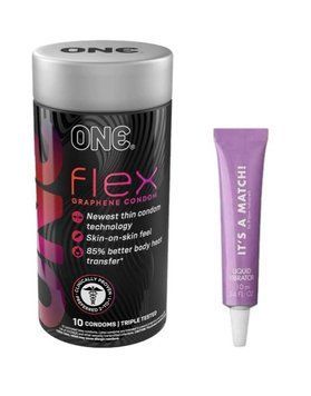 ONE Flex 10 шт. + Жидкий вибратор Bijoux Indiscrets Clitherapy Liquid Vibrator SOS6427 фото