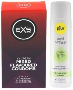 Набор EXS Mixed Flavoured (12 шт) + pjur MED Repair Glide 100 мл SOS13457 фото