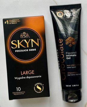 Комплект Skyn Large 10 шт - Лубрикант ORGIE LUBE TUBE шоколад, 100 мл SOS2924 фото