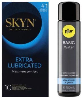 Комплект Skyn Exstra Lube 10 шт + pjur Basic Waterbased 100 мл SOS13307 фото