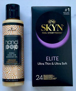 Комплект SKYN Elite 24 шт - Лубрикант смаковий Sensuva Handipop Orange Creamsicle (125 мл) SOS3349 фото