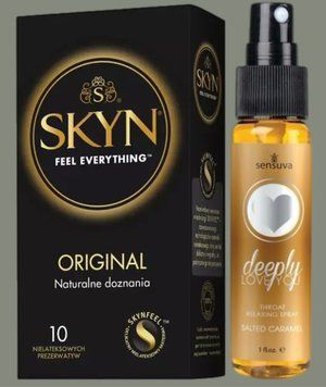 Комплект SKYN Original 10 шт + Спрей  Sensuva Deeply Love You Salted Caramel (29 мл) SOS5746 фото