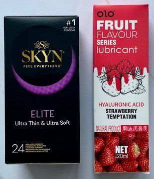 Комплект SKYN Elite, 24 шт + Гель-лубрикант полуничний 120 мл OLO SOS3649 фото