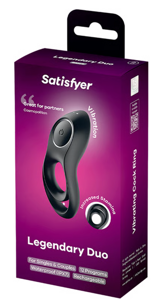Подвійне ерекційне віброкільце Satisfyer Legendary Duo (чорне) SO5545 фото