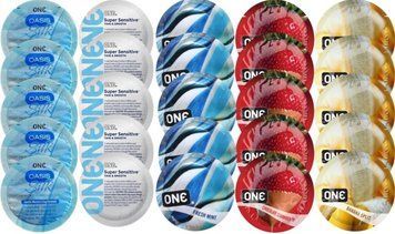 Набір з 25 шт One Oasis Silk + ONE Sensitive + ONE Fresh Mint + ONE Chocolate Strawberry + ONE Banana SOS8359 фото