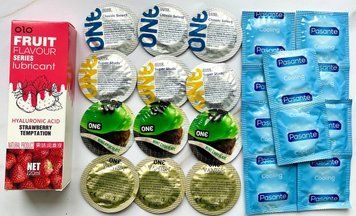Комплект 22 шт ONE Classic, Vanish, Flavor Waves , Super Studs - Pasante Cooling + Лубрикант 120ml OLO SOS1789 фото