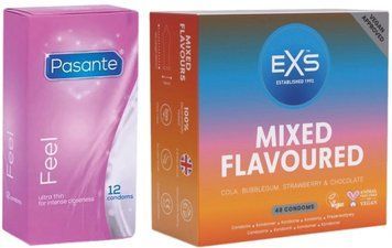 Набор с Pasante Sensitive Feel (12 шт) + EXS Mixed Flavoured 48 шт SOS8159 фото