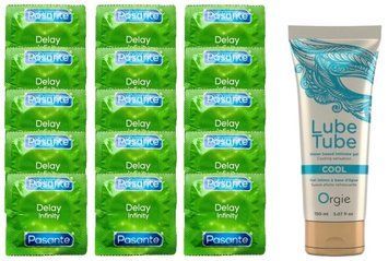 Комплект: Pasante Delay 15 шт. + Лубрикант LUBE TUBE COOL 150 мл ORGIE SOS11062 фото