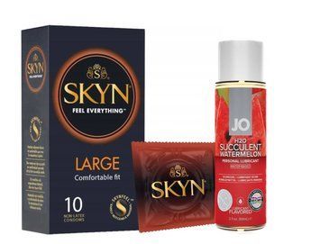 SKYN Large &mdash; 10 шт та Лубрикант System JO H2O &mdash; WATERMELON (кавун, 60 мл) SOS860 фото