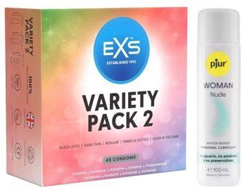 Набор EXS Variety pack 2 (48 шт) + pjur Woman Nude 100 мл SOS13407 фото