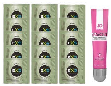 Комплект EXS Snug Fit 15шт + JO 12VOLT, 10 мл SOS14932 фото