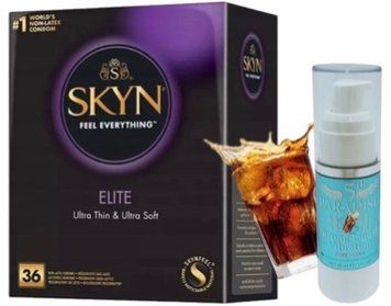Набір з SKYN Elite 36 шт + Рідкий вібратор 5th Paradise Liquid Vibrator &mdash; Кола (30 мл) SOS10251 фото