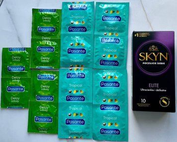 Комплект Skyn ​​Elite 10 шт + Pasante Tropical 8 шт, Delay 6 штм SOS3049 фото