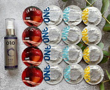 Комплект 16 шт ONE Classic, Super Sensitive, Flavor Waves, Super Studs + лубрикант OLO smooth 60 мл SOS2439 фото