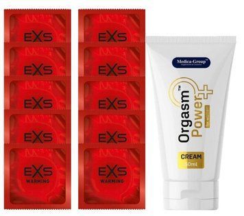 Комплект EXS Warming 10 шт + Orgasm Power for Women крем 50 мл SOS14325 фото