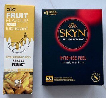 Комплект SKYN Intense Feel 36 шт + Гель-лубрикант банан 120 мл OLO SOS3741 фото