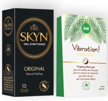 SKYN Original 10 шт + Intt Vibration Coconut Vegan (15 мл) SOS6820 фото