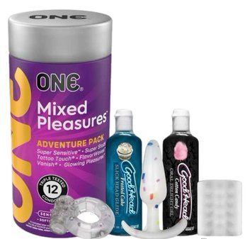 Комплект 12 шт ONE Mixed Pleasures + Набор Doc Johnson GoodHead - Party Pack - 5 Piece Kit SOS6139 фото
