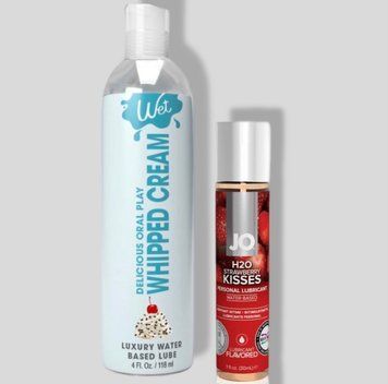Wet Oral Play Whipped Cream (118 мл) + JO Strawberry Kiss (30 мл) LB800 фото
