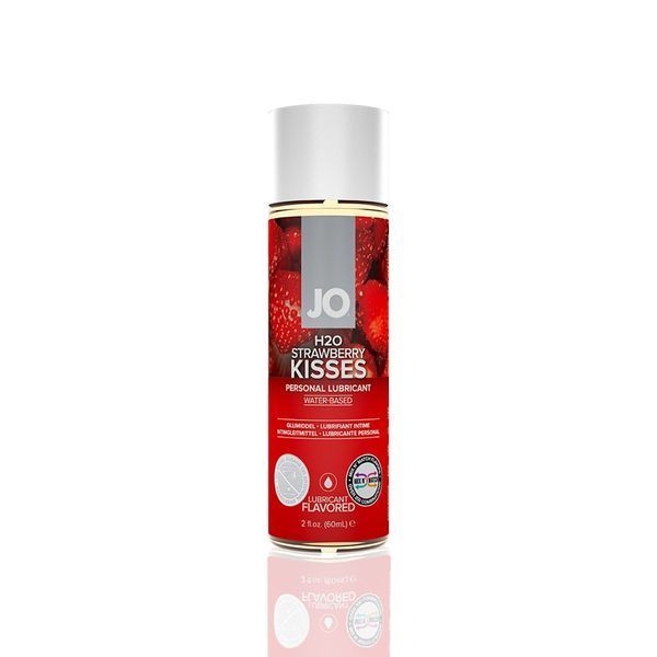 Змазка на водній основі System JO H2O &mdash; Strawberry Kiss (60 мл) без цукру, рослинний гліцерин SO5225 фото