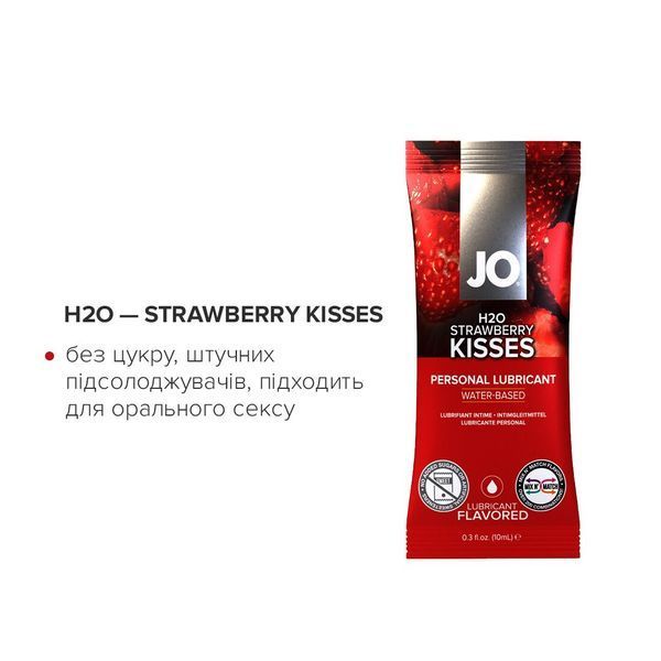Набор смазок на водной основе JO Four Play (8&times;10 мл): H2O Original, Agap&eacute; Original, H2O Strawberry K SO6763 фото