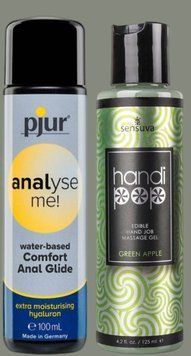 Набор лубрикантов pjur analyse me! Comfort water glide 100 мл + Sensuva Handipop Green Apple (125 мл) LB993 фото