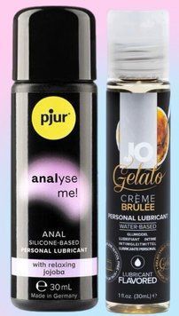 Набор лубрикантов pjur analyse me! Relaxing jojoba silicone 30 мл + System JO CremeBrulee (30 мл) LB576 фото