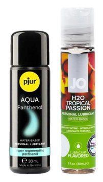 Набор лубрикантов pjur Aqua Panthenol 30 мл + System JO Tropical Passion (30 мл) LB100 фото