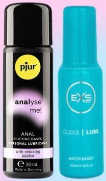 Набор лубрикантов pjur analyse me! Relaxing jojoba silicone 30 мл + EXS Clear Lube Water Based 100 мл LB651 фото