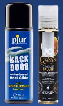 Набор лубрикантов pjur backdoor Comfort water glide 30 мл + System JO CremeBrulee (30 мл) LB381 фото