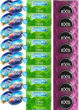Набор 24 шт 𝐎𝐍𝐄 𝐔𝐥𝐭𝐫𝐚𝐅𝐞𝐞𝐥 + Delay Infinity + EXS Extra Thick SOS7454 фото