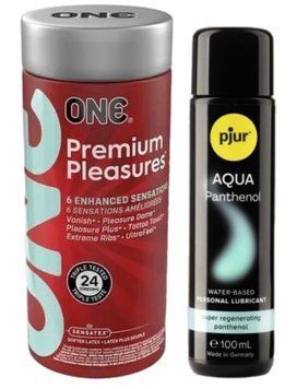 Набор ONE Premium Pleasures 24 шт. + Лубрикант Pjur Aqua Panthenol 100 мл. SOS13009 фото
