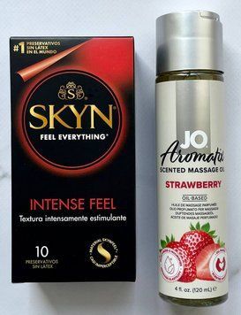 Комплект 10 шт SKYN Intense Feel - System JO Aromatix Strawberry 120 мл SOS1640 фото