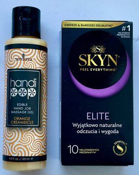 Комплект SKYN Elite 10 шт - Лубрикант смаковий Sensuva Handipop Orange Creamsicle (125 мл) SOS3350 фото