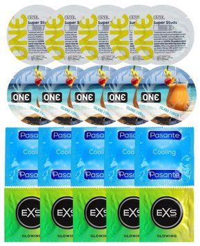 Набор 20 шт ONE Super Studs + ONE Island Punch + Pasante Cooling + EXS Glow in the Dark SOS7305 фото