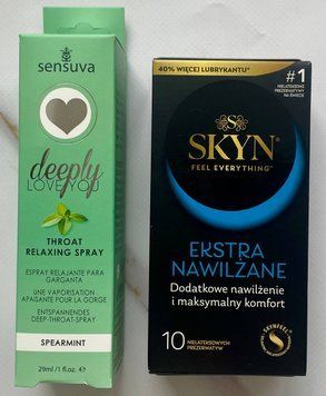 Набор Skyn ​​Extra Lube 10 шт. - Спрей Sensuva Deeply Love You Spearmint (29 мл) SOS2878 фото