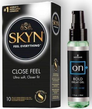 Набір з SKYN Close Feel (10 шт) + Пролонгатор Sensuva ON Bold (29 мл)  SOS8935 фото
