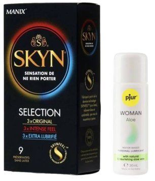 Комплект Skyn Selection 9 шт + Pjur Woman Aloe 30 мл SOS13158 фото