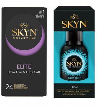 Набір: SKYN Elite 24 шт. + Лубрикант SKYN AQUA FEEL 80МЛ SOS11805 фото
