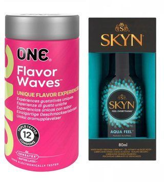 ONE Flavor Waves 12 шт и Лубрикант SKYN AQUA FEEL 80 мл SOS627 фото