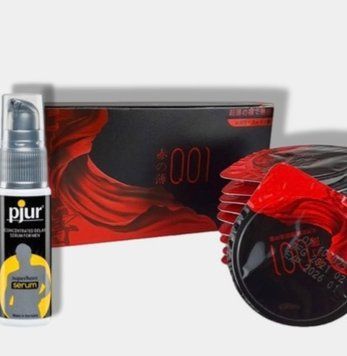 OLO RedBlack 10 шт + Пролонгатор pjur Superhero Serum 20 мл SOS6005 фото