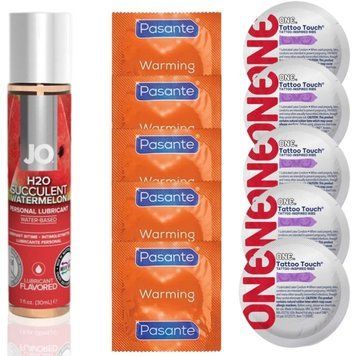 набор 10 шт Pasante + ONE + System JO H2O Watermelon (30 мл) SOS4629 фото