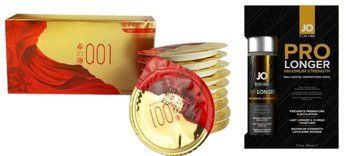 OLO Red Gold. 10шт.+ Пролонгирующий спрей JO Prolonger Spray with Lidocaine (60 мл) SOS6656 фото