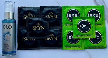 Набор SKYN Original 5шт + EXS Extreme 5шт + Лубрикант охлаждающий OLO 60 мл SOS3550 фото